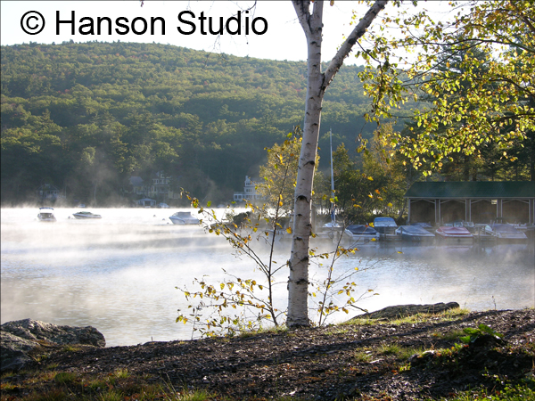 Newbury, NH - Boats and Fog - Fall